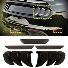 Smoked Tail Light Fog Lamp Eyebrow Lamp Cover Guard Trim Parts for Mustang 2018+