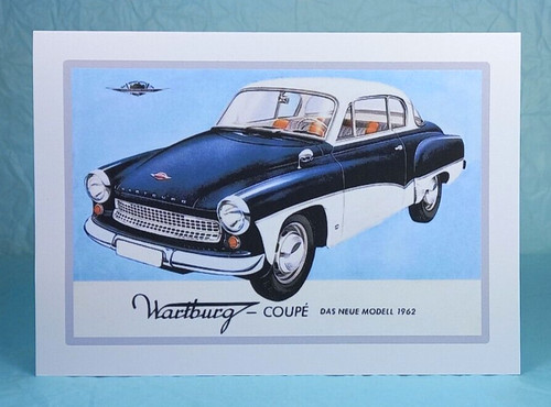 Wartburg coupe greeting card - -,