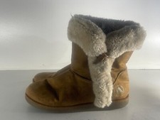 Airwalk Women's Boots 8.5(42.5) Used Brown Suede Fur Trim Winter Snow Boots -E57
