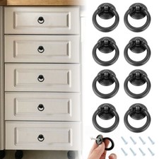 4/8pcs Ring Pull Handle Cabinet Knob Drawer Dresser Cupboard Drop Zinc Alloy