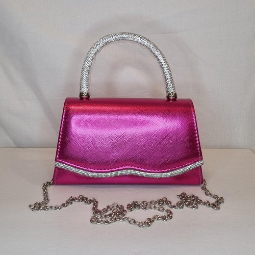 Fuschia pink metallic textured - pink,