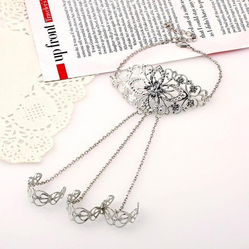 Vintage silver flower hand - vintage,