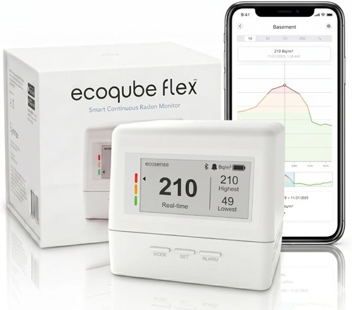 Smart radon monitor - smart, battery