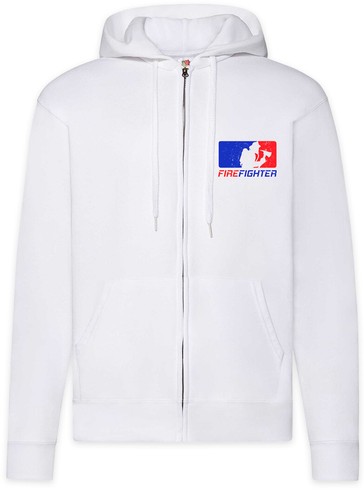 Firefighter zipper hoodie fire - firefighter,