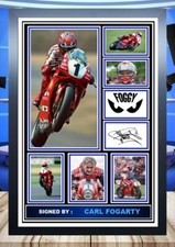 (474)  carl fogarty signed photograph framed unframed Motor Sport Memorabilia pp