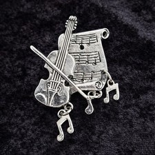 Violin Sheet Music Notes Charm