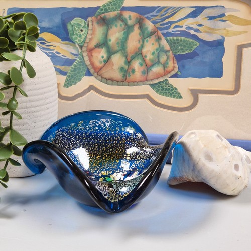 Vintage studio art glass - studio, wave