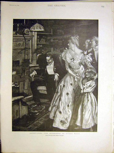 Original old antique print - old,