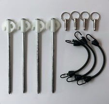 Carp Fishing Rod Pod Stabiliser Anchor Kit Bungees Stainless Fixings Glow Pegs