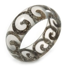 Black Swirl Motif Acrylic