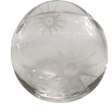 Etched Glass Sphere Vase