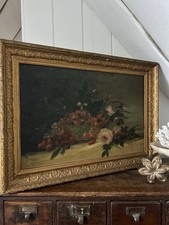 Antique French Framed  Floral