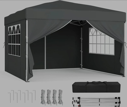 Grey pop up gazebo - 3m, 3m