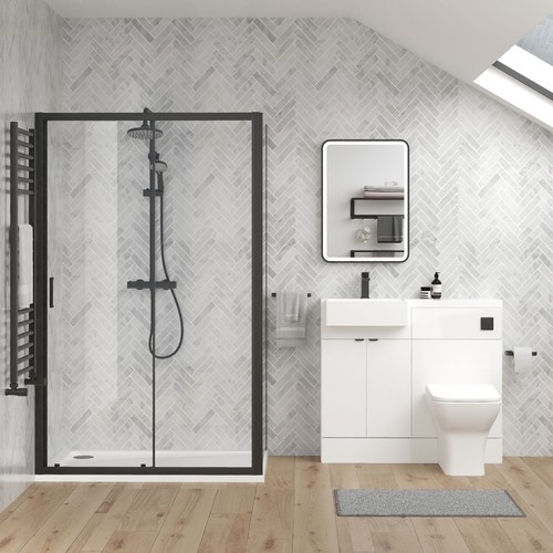 Complete 1000mm white vanity - complete,