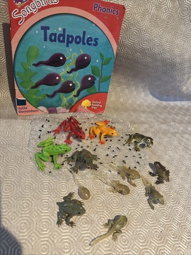 Plastic frogs and tadpoles - frogs,