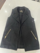 Girls Sleeveless Jacket, Black, Age 10-11 Years