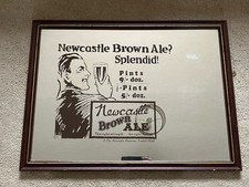 Vintage Newcastle Brown Ale Pub Mirror