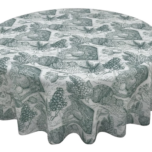 Round tablecloth french toile - tablecloth,