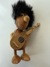 Mid Century Vintage Gonk Ornament Wood Wooden Figure. Danish? Beatles?