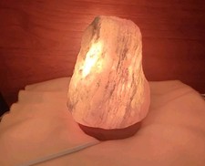  Himalayan Rock Salt Lamp 2-3kg on Wooden Base