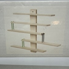 IKEA LUSTIGT 5 Tier Wall Shelf, 37x37cm New In Box Set Of 2