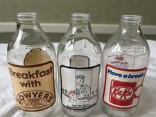 vintage advertising glass milk