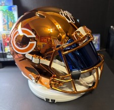 DJ MOORE SIGNED BEARS CHROME FS AUTHENTIC HELMET
