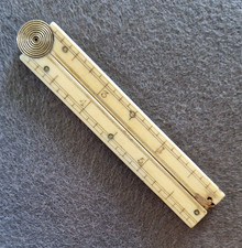 Rare Antique George Ibberson Quill Cutter & Folding Ruler