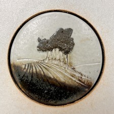 Collectable Original Ceramic Art Wall Plaque Paul Gooderham Tree Landscape