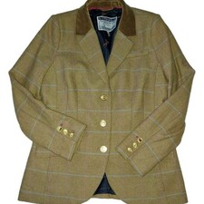 Joules Arabella Tweed Jacket Women UK 16 Wool Mix Country Equestrian Style