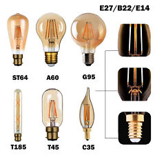 Vintage Filament LED Decorative Edison Bulb Lights Dimmable E14 E27 Industrial