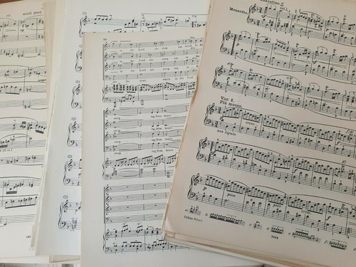 Vintage sheet music - x,