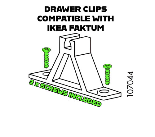 Drawer clips compatible - 2, x