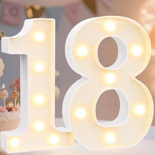 Decorative led light number - up,