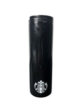 Starbucks 2012 Flask Tumbler Black Stainless Steel Vacuum Sealed 473ml