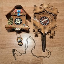 Two Vintage German Black Forest Cuckoo Clocks- Mechanical And Battery Untested