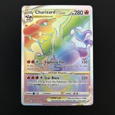 Pokémon TCG Brilliant Stars Charizard VSTAR Rainbow Secret Rare Card 174/172 NM