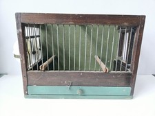 Vintage wooden bird cage heavy