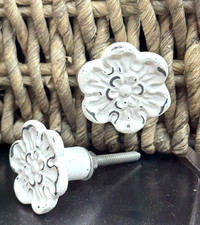 2 Shabby Chic Cast Iron Metal