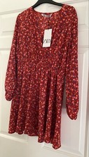 Zara Red Floral Print Mini