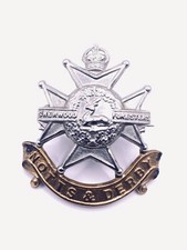 NOTTS & DERBY SHERWOOD FORESTERS REGIMENT SWEETHEART BI-METAL BADGE BROOCH