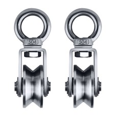 2pcs Small Pulley Quiet Swivel