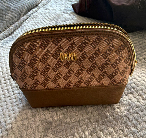 Dkny brown monogram faux - brown,