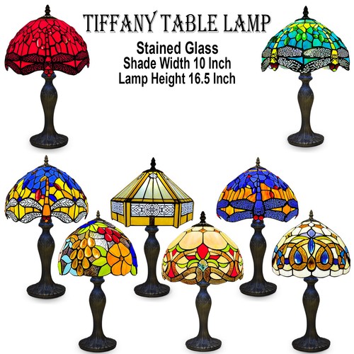 Tiffany style table lamp - table,