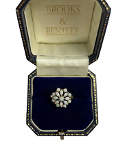 2005 Opal Ring 9ct Gold Fire Opal Cluster Ring Fire Opal Gold Ring - Size M 1/2