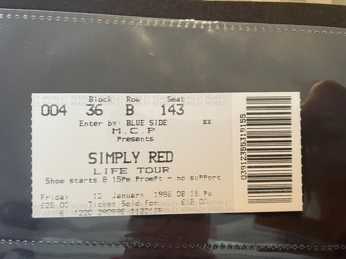 Simply red ticket 1996 - red,