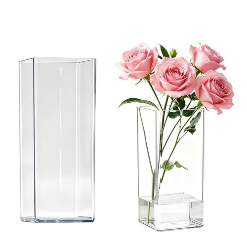 Acrylic flower vase - flower, 25x10cm