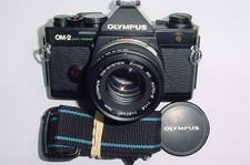 Olympus OM-2 Spot/Program 35mm Film SLR Manual Camera with 50mm F/1.8 Zuiko Lens