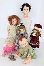 F x7 Vintage Collection of Baby Dolls Inc. Little Beauty Vinyl Doll, Saran Hair