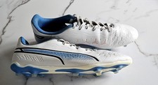 Puma King White/blue FG Football Boots Size 10